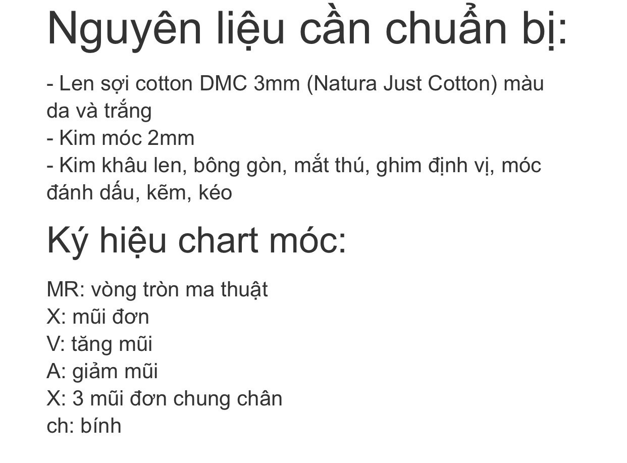Chart móc len búp bê y tá dễ thương với gậy bông