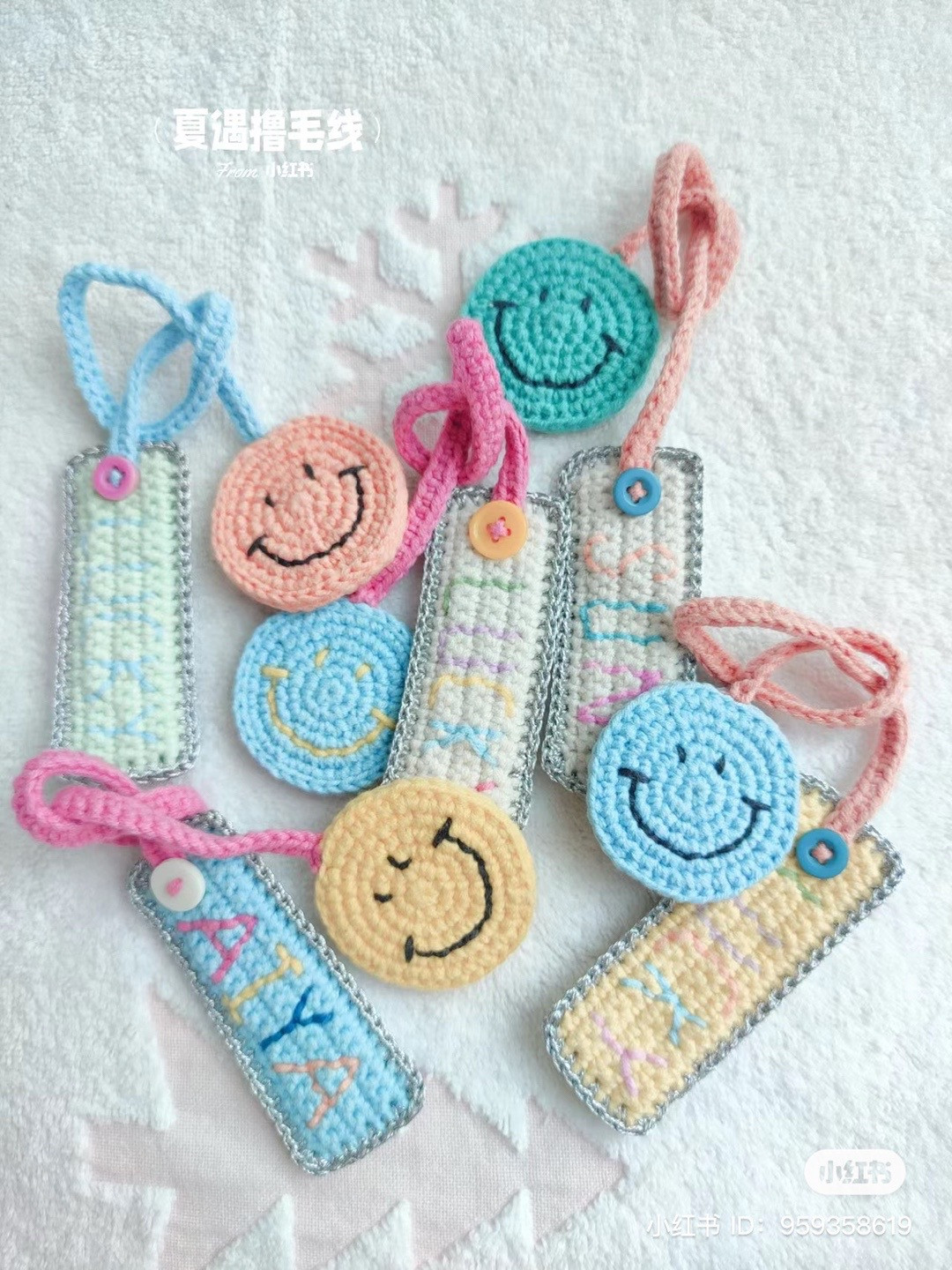 Chart móc len cho móc khoá mặt cười độc đáo và dễ thương