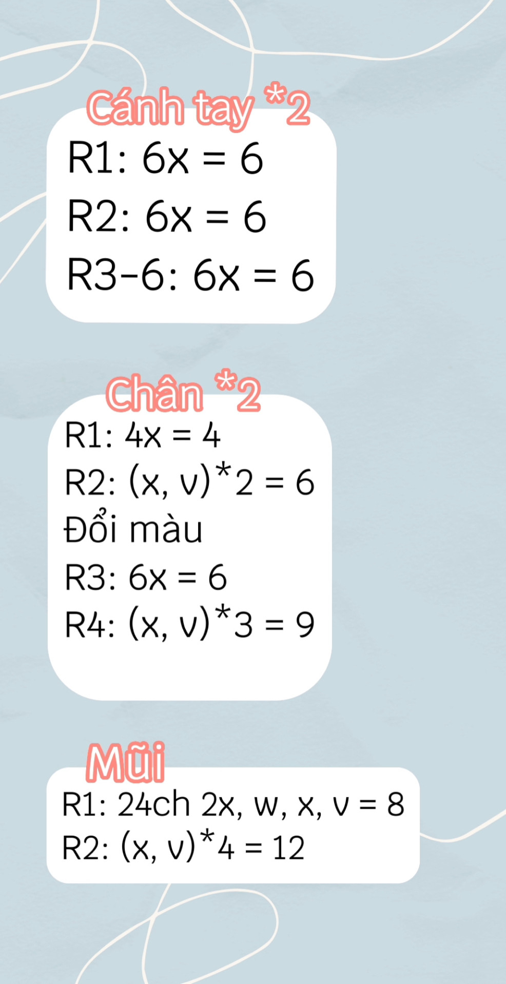 Chart móc len hình heo con đội nón hoa cúc dễ thương