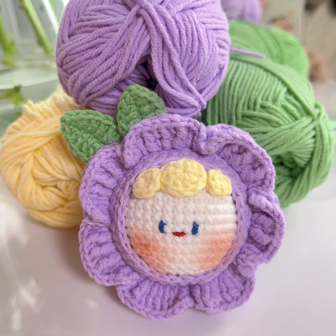 Chart móc len hoa cười dễ thương cho người mới bắt đầu