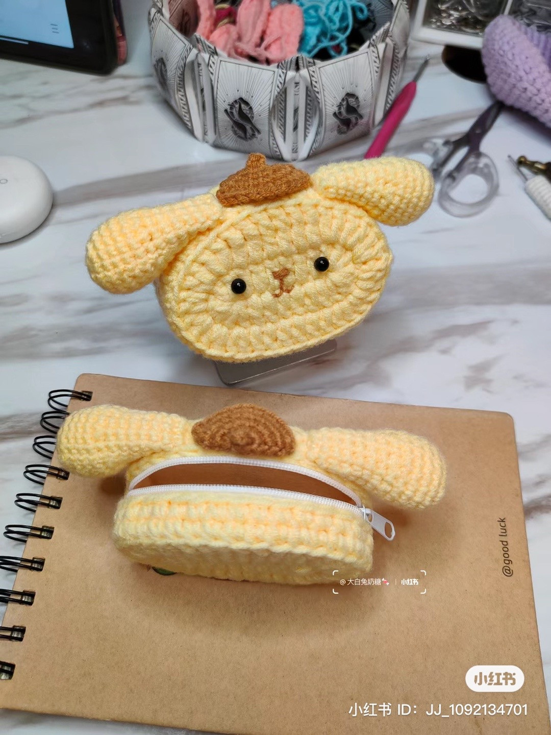 Chart móc len thú bông Pompompurin dễ thương và sinh động