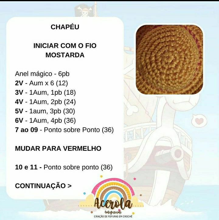 Chaveiro Chapéu de Palha - Receita Gratuita