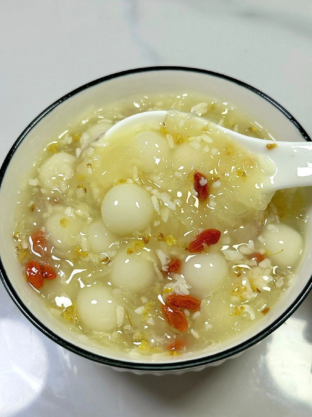 Chè Viên Bột Nếp Hoa Mộc Hương Thơm Lừng