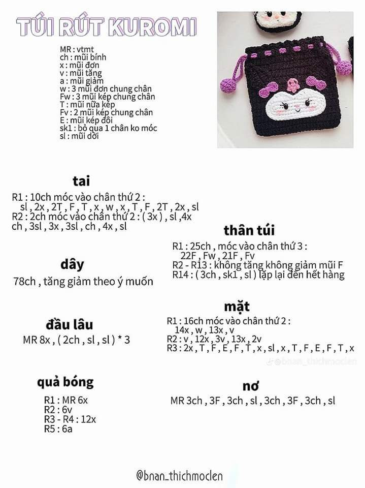 Collection of Mini Drawstring Bag Crochet Patterns (Part 1)