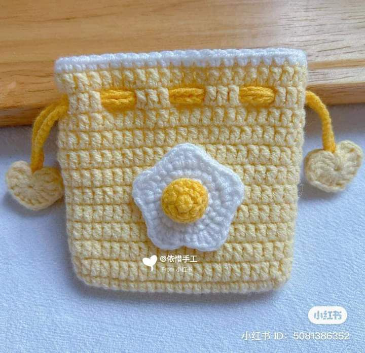 Collection of Mini Drawstring Bag Crochet Patterns (Part 1)