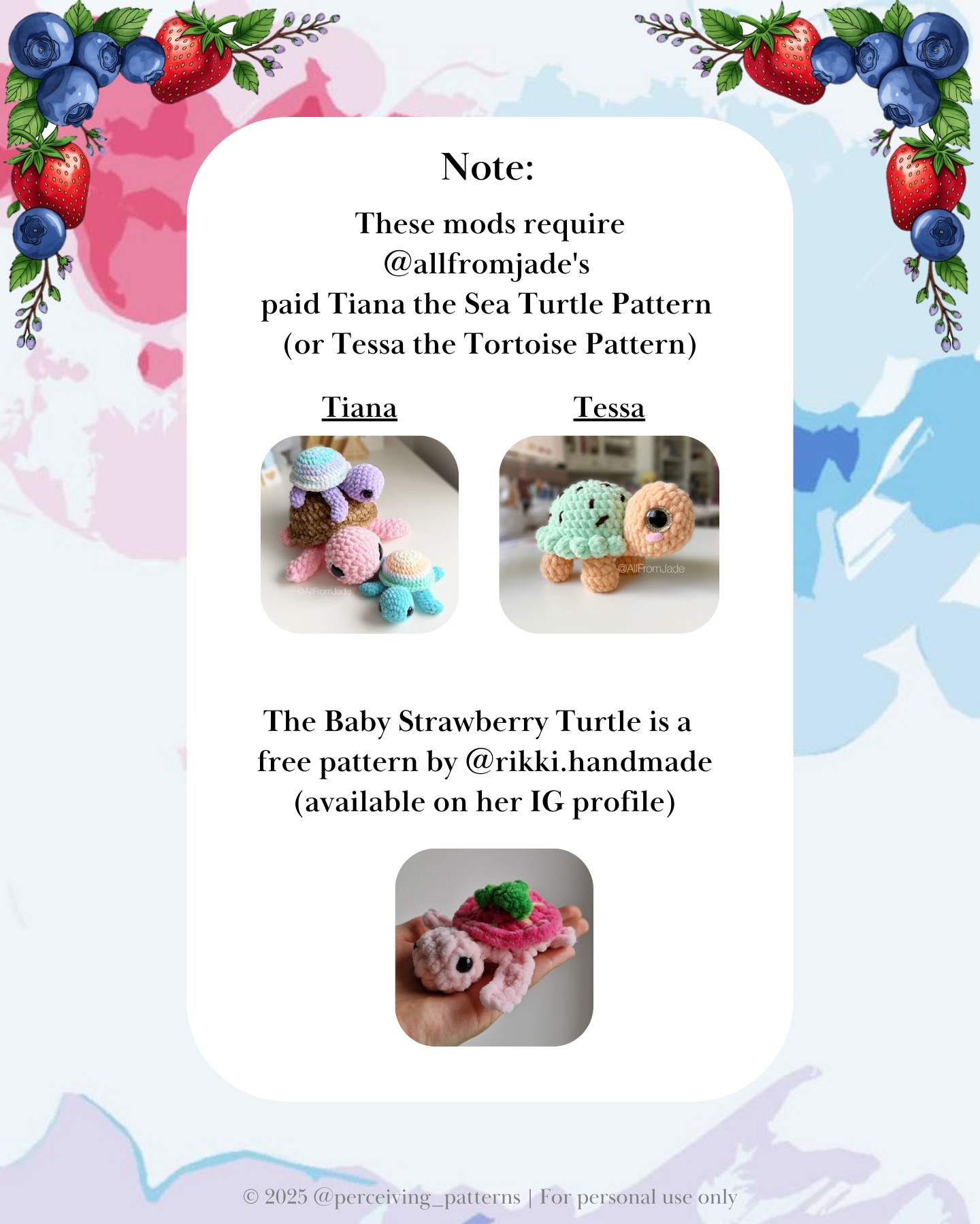 Colorful Berry Turtle Crochet Patterns for Fun Crafting