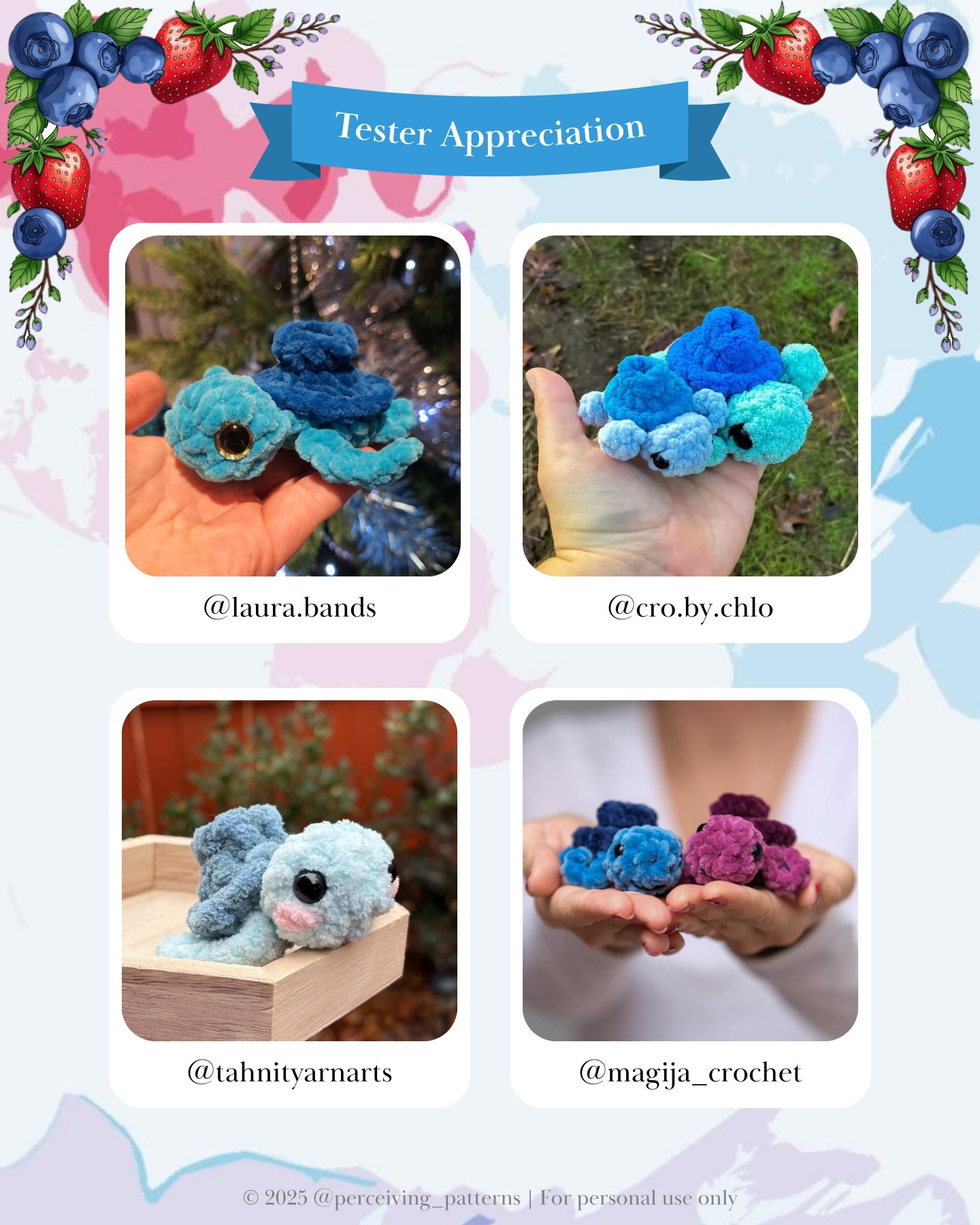 Colorful Berry Turtle Crochet Patterns for Fun Crafting