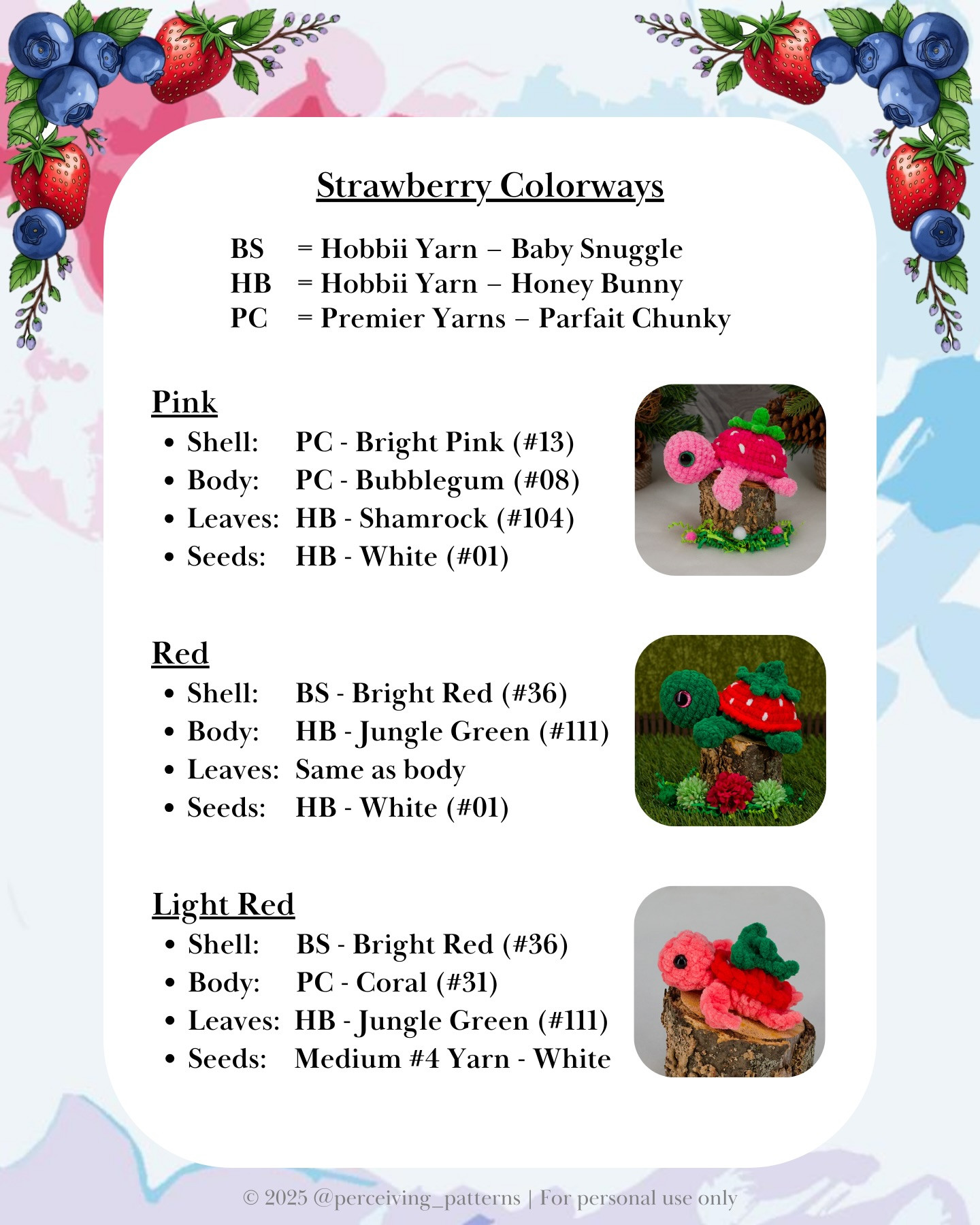 Colorful Berry Turtle Crochet Patterns for Fun Crafting