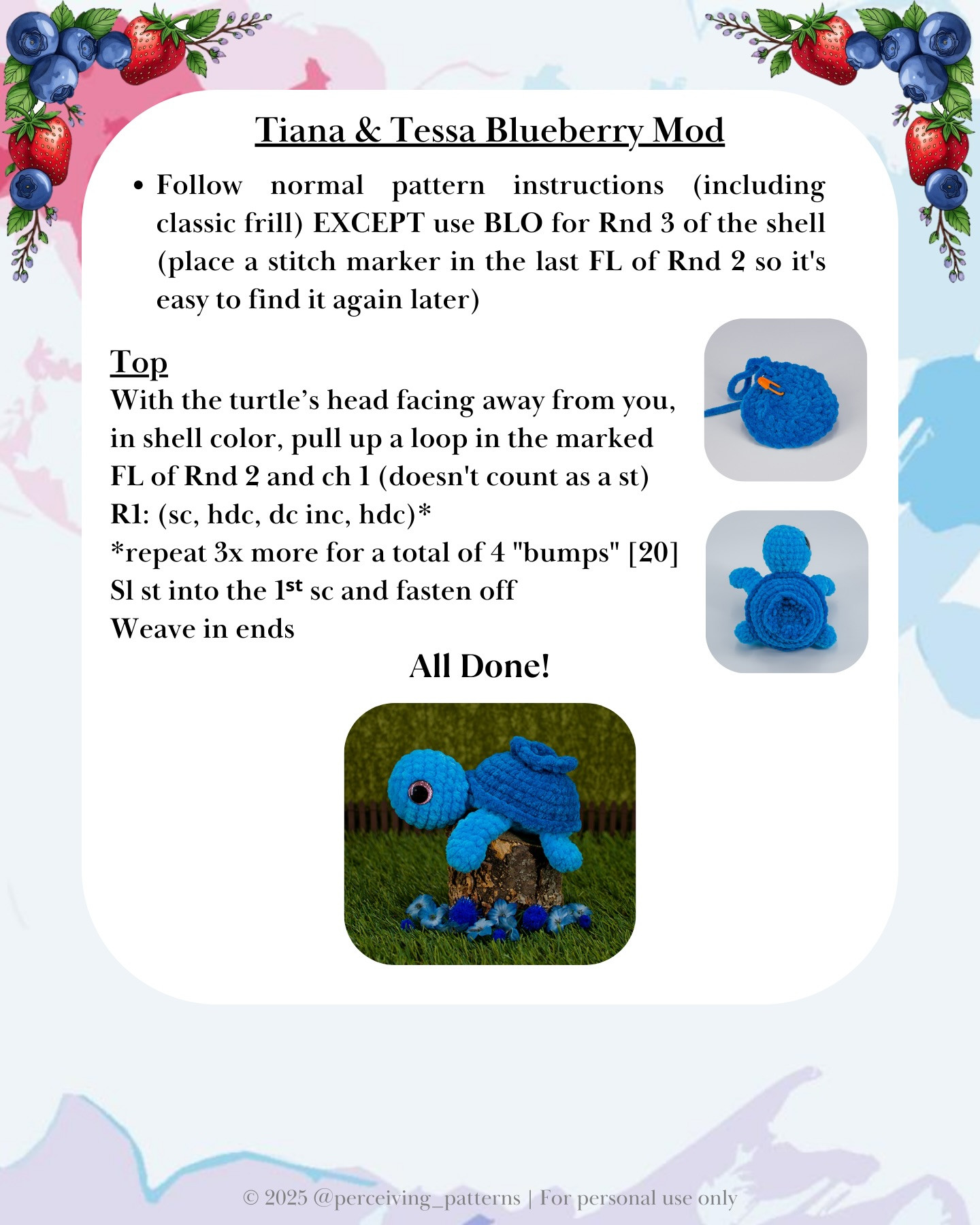 Colorful Berry Turtle Crochet Patterns for Fun Crafting