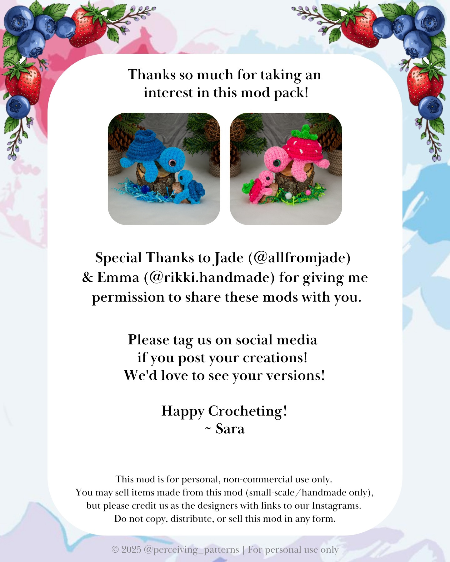 Colorful Berry Turtle Crochet Patterns for Fun Crafting