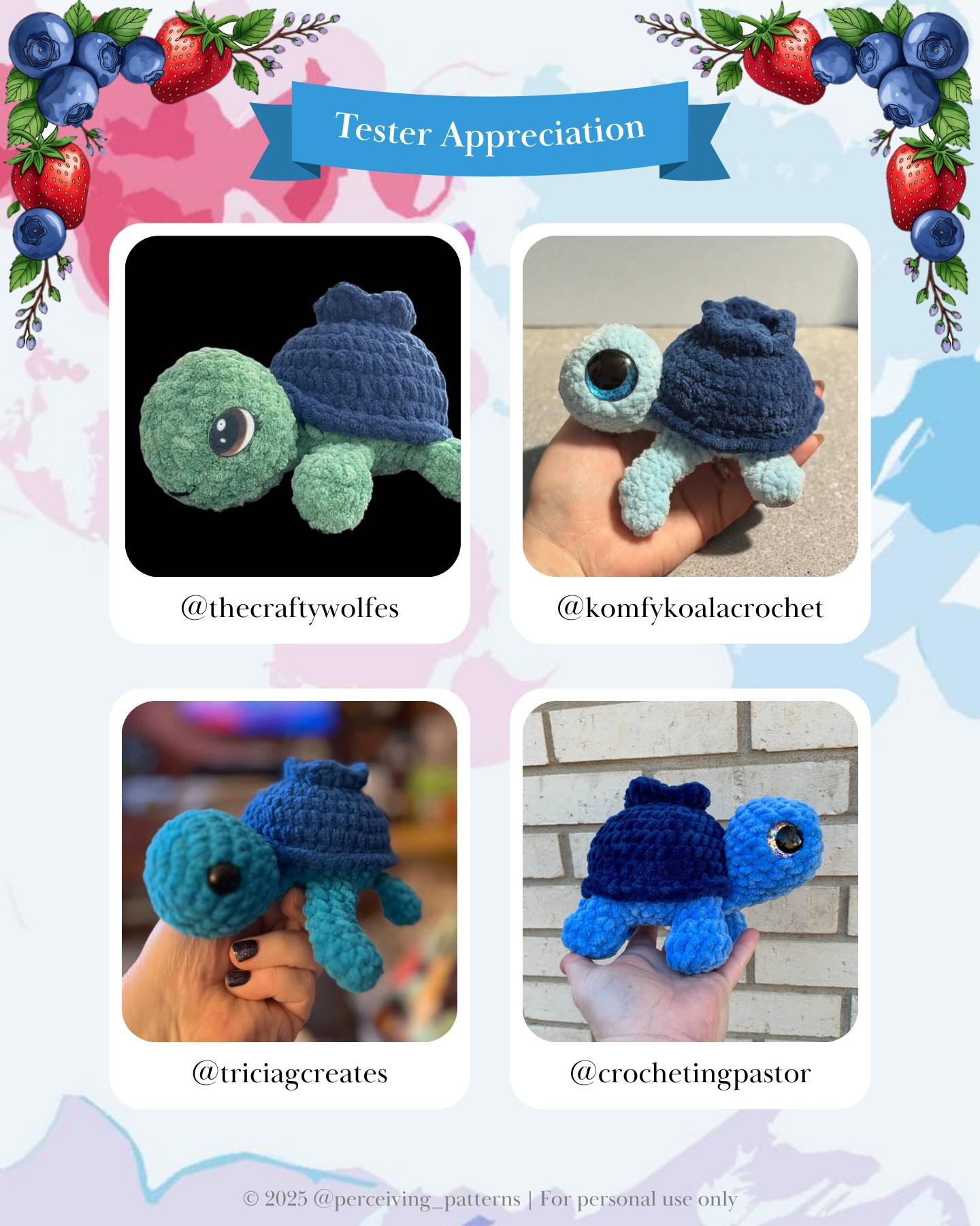 Colorful Berry Turtle Crochet Patterns for Fun Crafting
