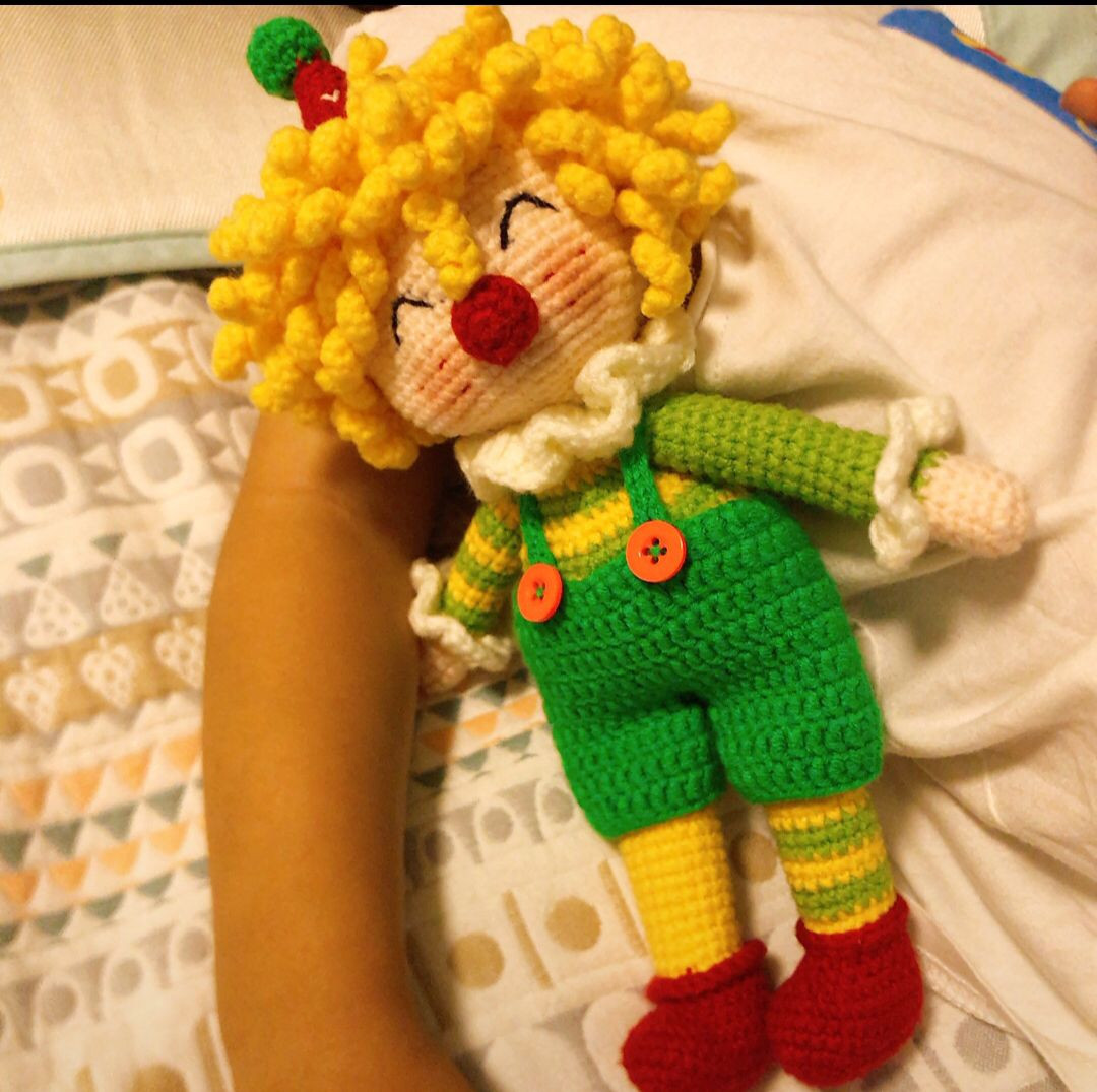 Colorful Crochet Clown Toy Pattern for Beginners