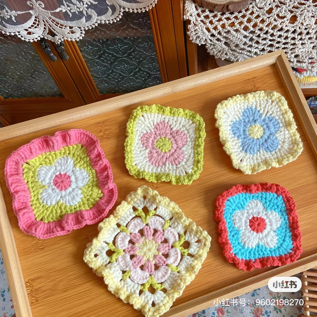 Colorful Crochet Flower Squares for Creative Projects