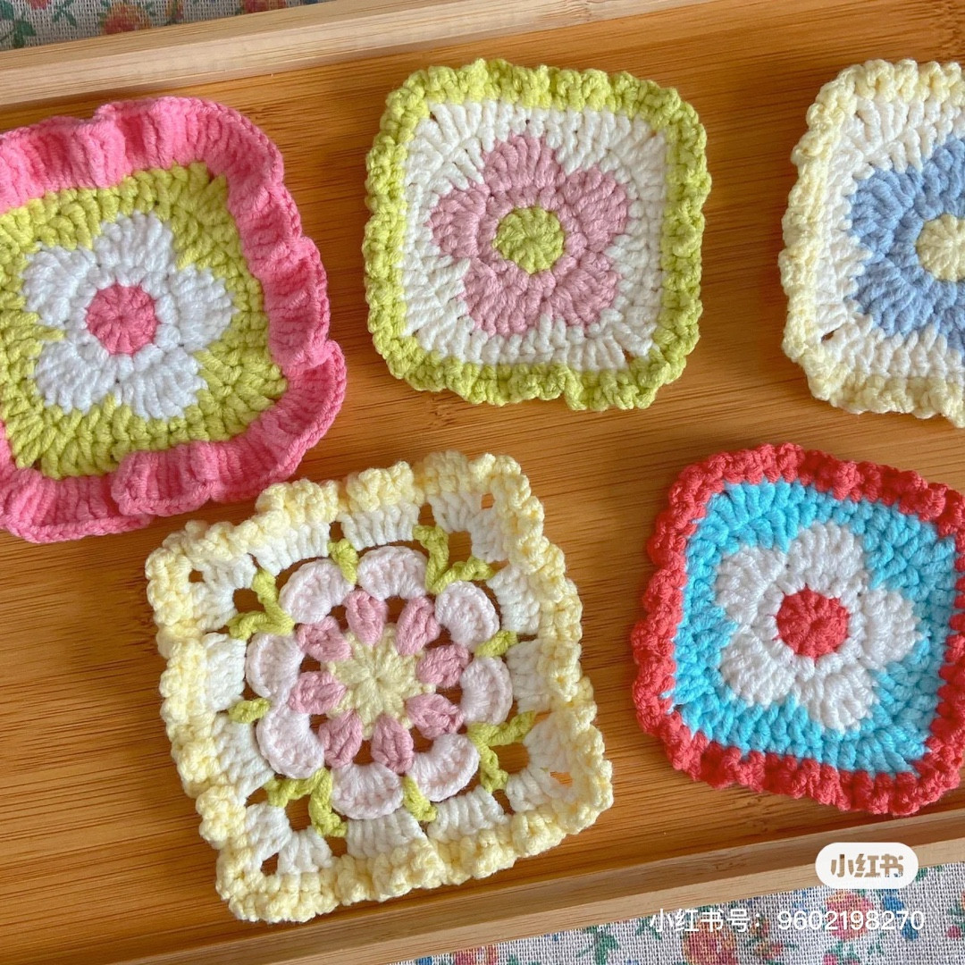 Colorful Crochet Flower Squares for Creative Projects