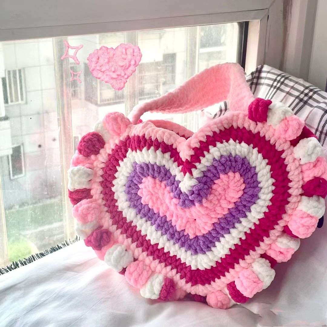 Colorful Crochet Heart Pattern for Valentine's Day