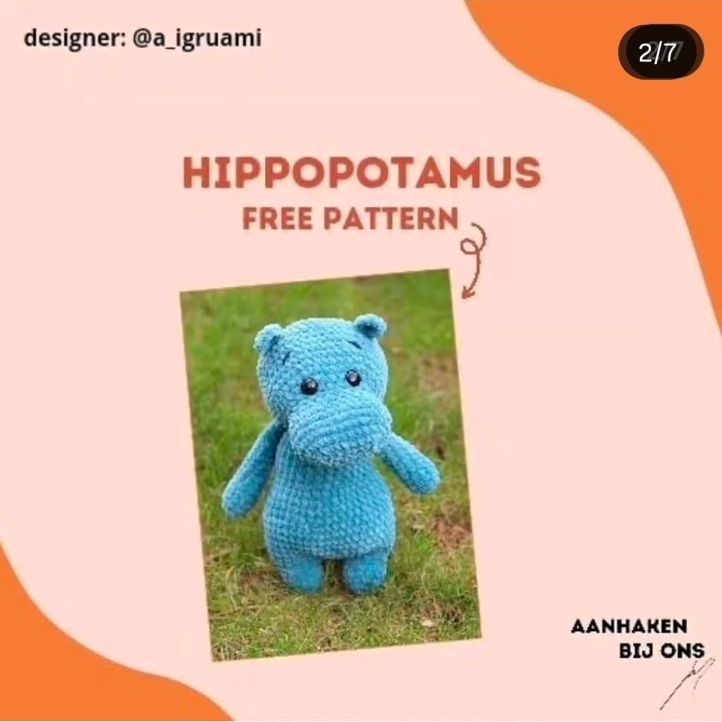 Colorful Crochet Hippos Amigurumi Free Pattern
