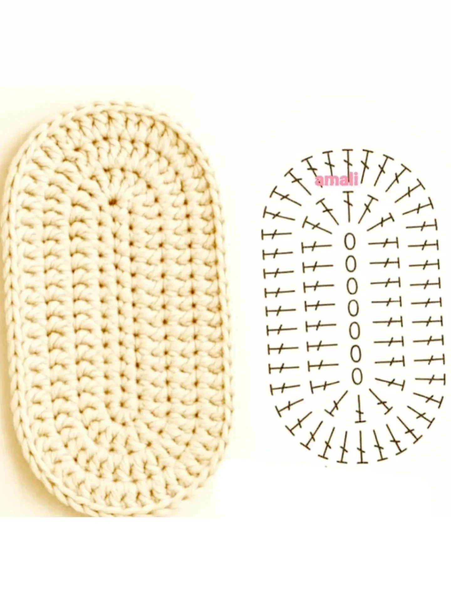 Colorful Crochet Pattern Chart with Various Stitches