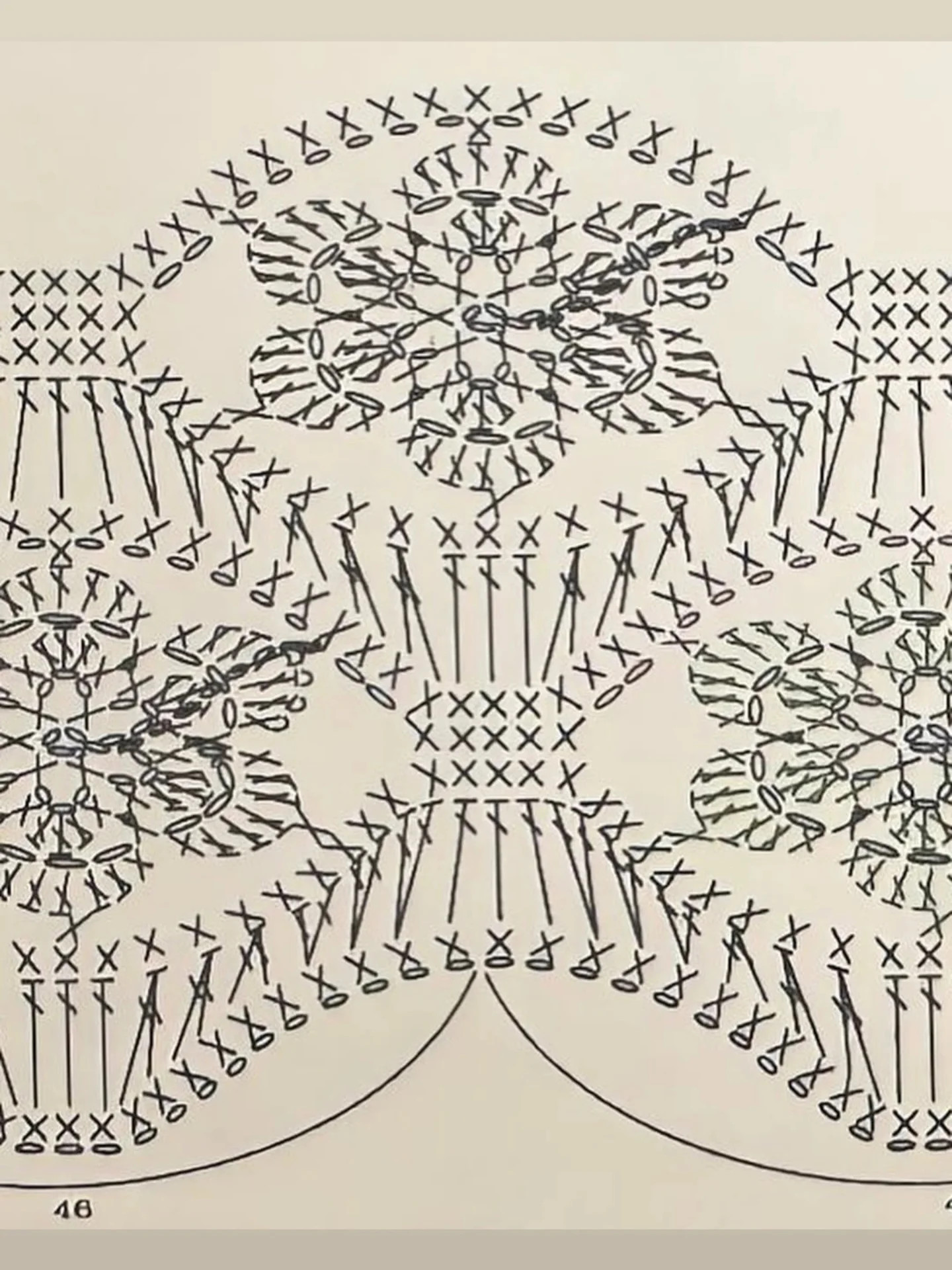 Colorful Crochet Pattern Chart with Various Stitches