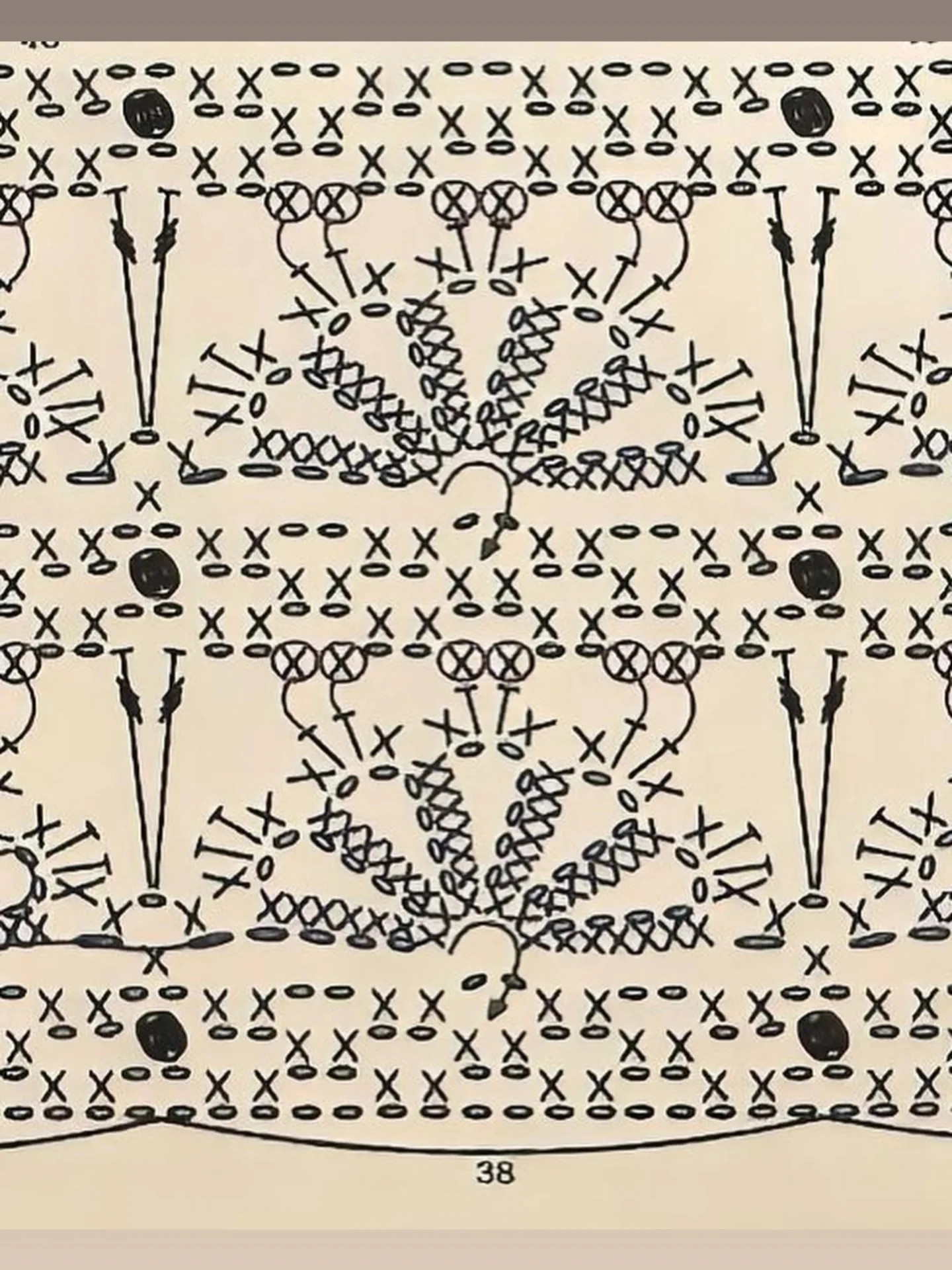 Colorful Crochet Pattern Chart with Various Stitches