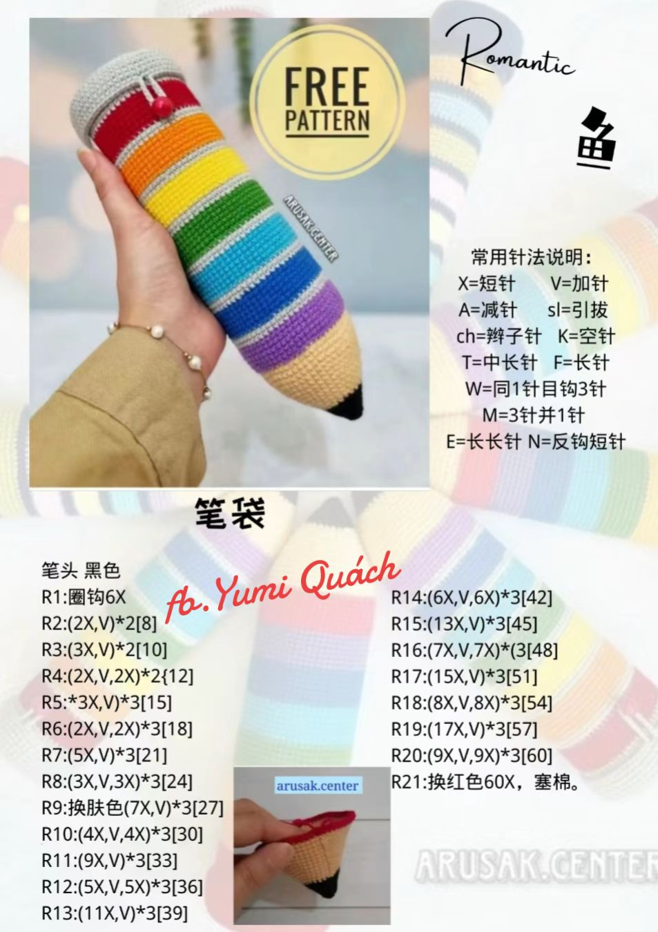 Colorful Crochet Pencil Case Pattern for Beginners