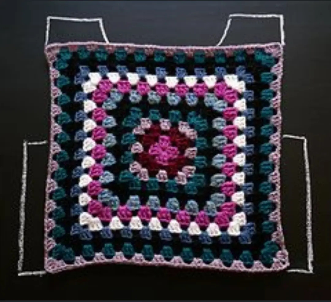 Colorful Crochet Square Pattern with Step-by-Step Instructions