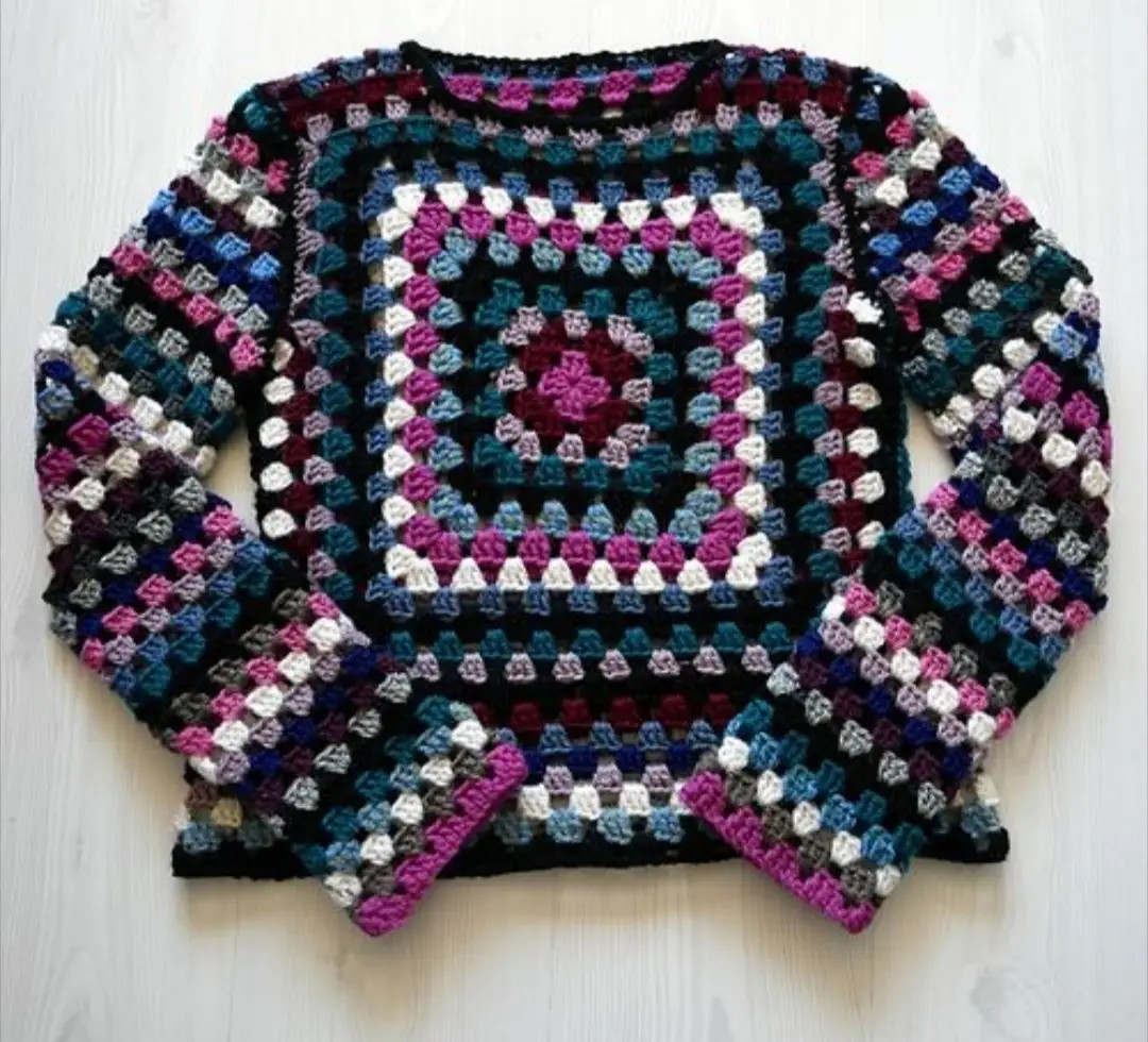Colorful Crochet Square Pattern with Step-by-Step Instructions