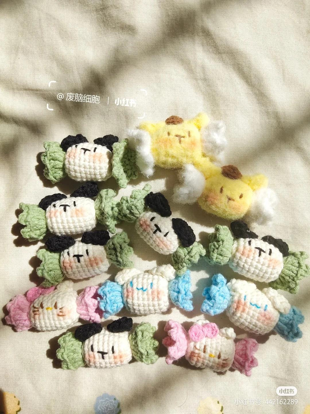 Colorful Crochet Vegetables and Animals Held in Hands