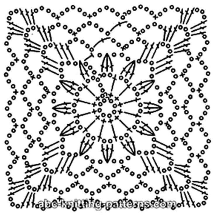 Colorful Mandala Crochet Pattern with Leaves and Circles