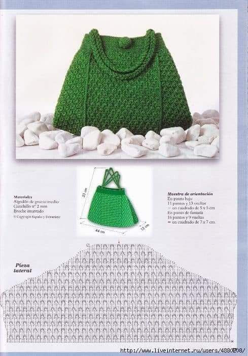 Colorful Wavy Crochet Bag Pattern with Button Detail