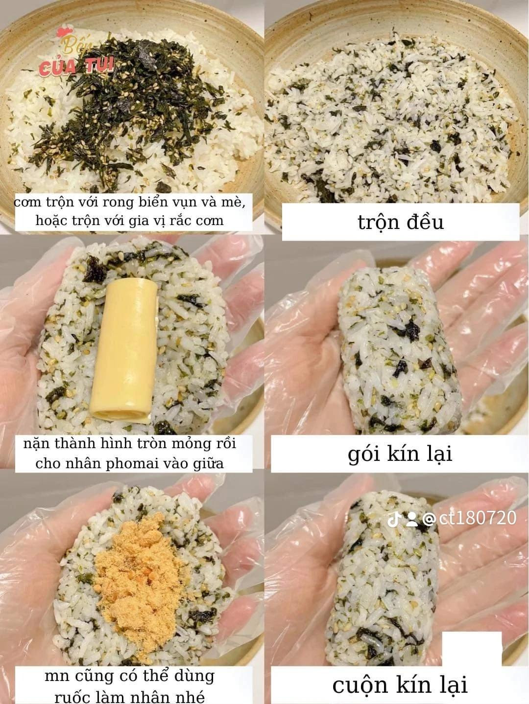 Cơm Cuộn Phô Mai Tan Chảy Thơm Ngon