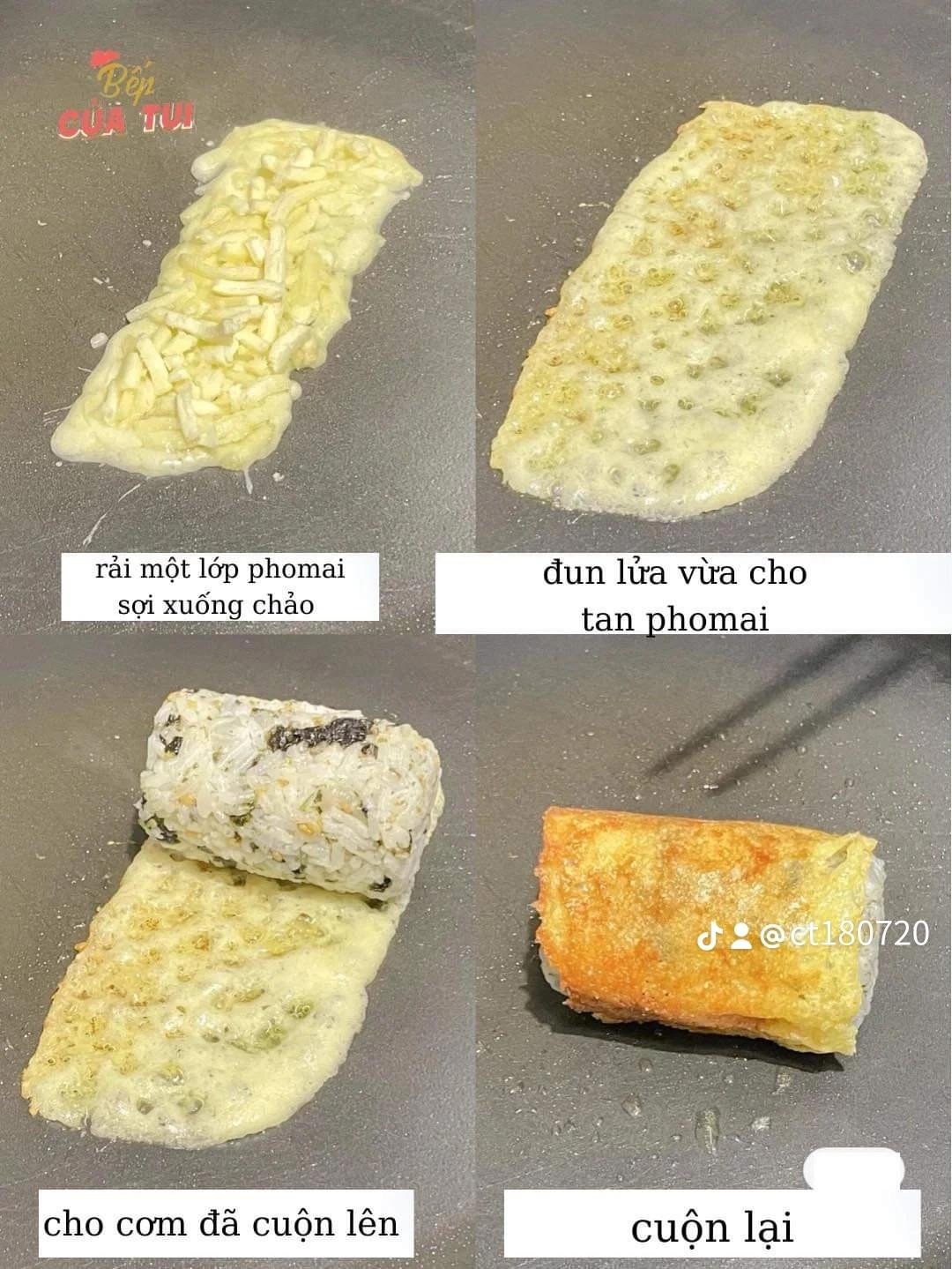 Cơm Cuộn Phô Mai Tan Chảy Thơm Ngon