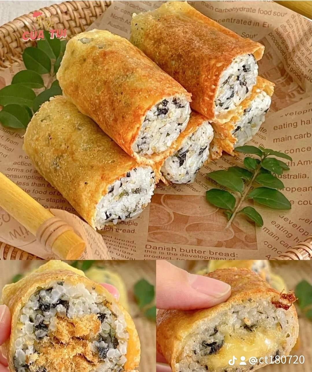 Cơm Cuộn Phô Mai Tan Chảy Thơm Ngon