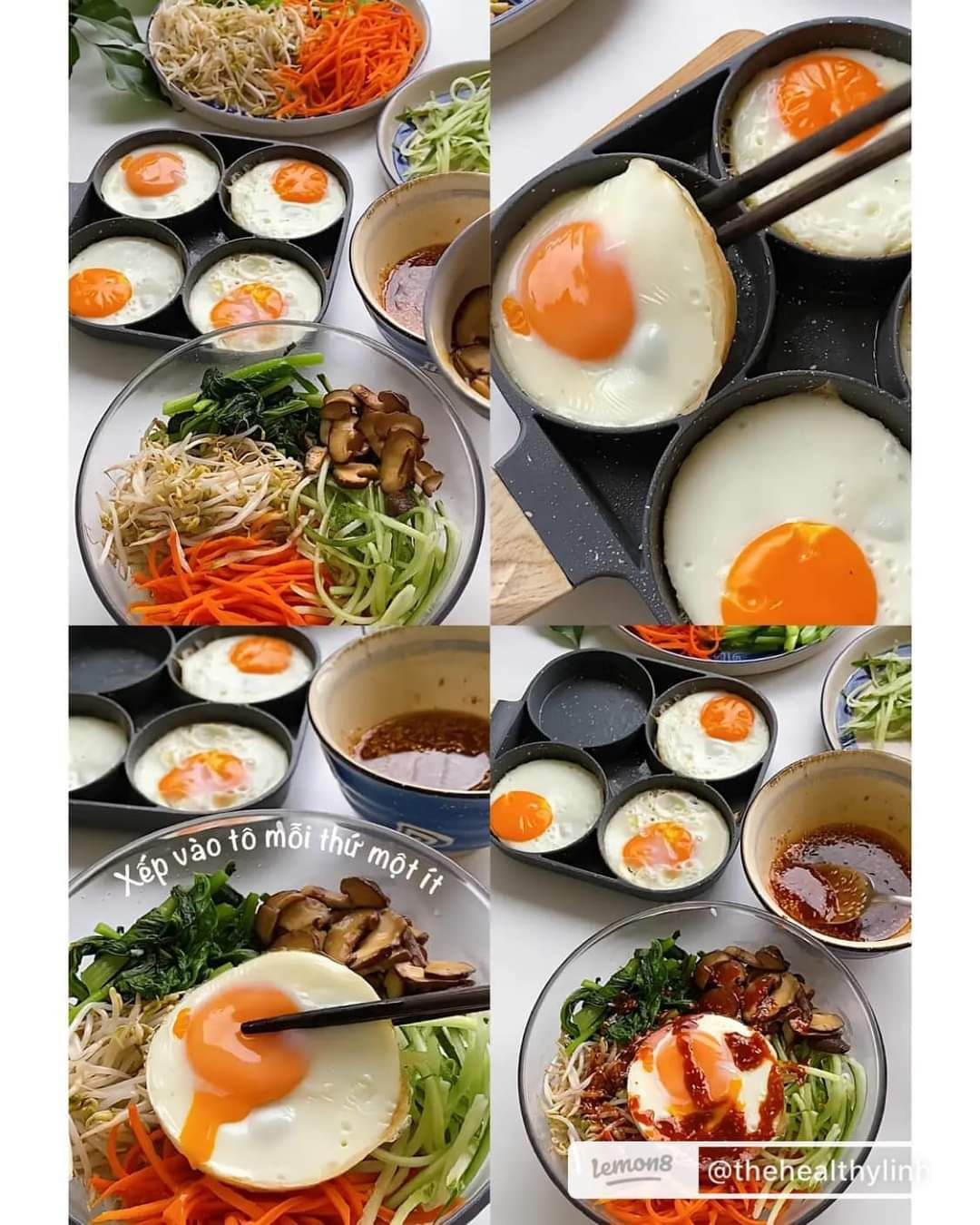 Cơm Trộn Hàn Quốc - Hương Vị Kim Chi và Trứng Lòng Đào