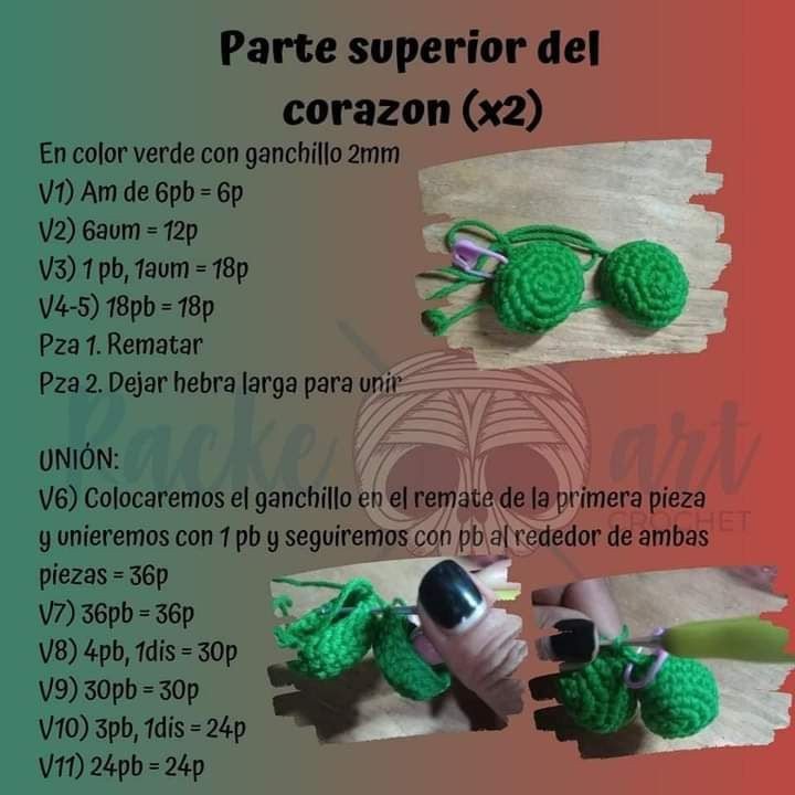 Corazón de Nopalito: Patrón de Amigurumi Gratis