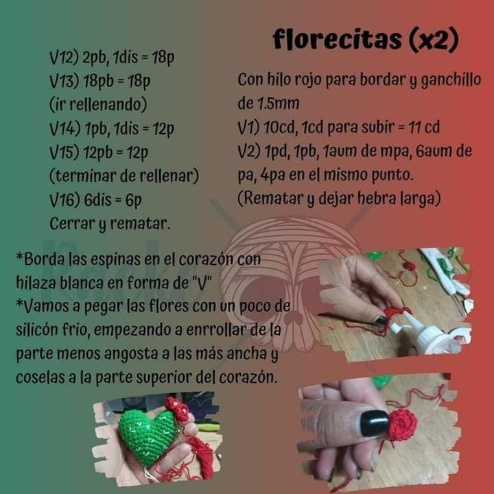Corazón de Nopalito: Patrón de Amigurumi Gratis
