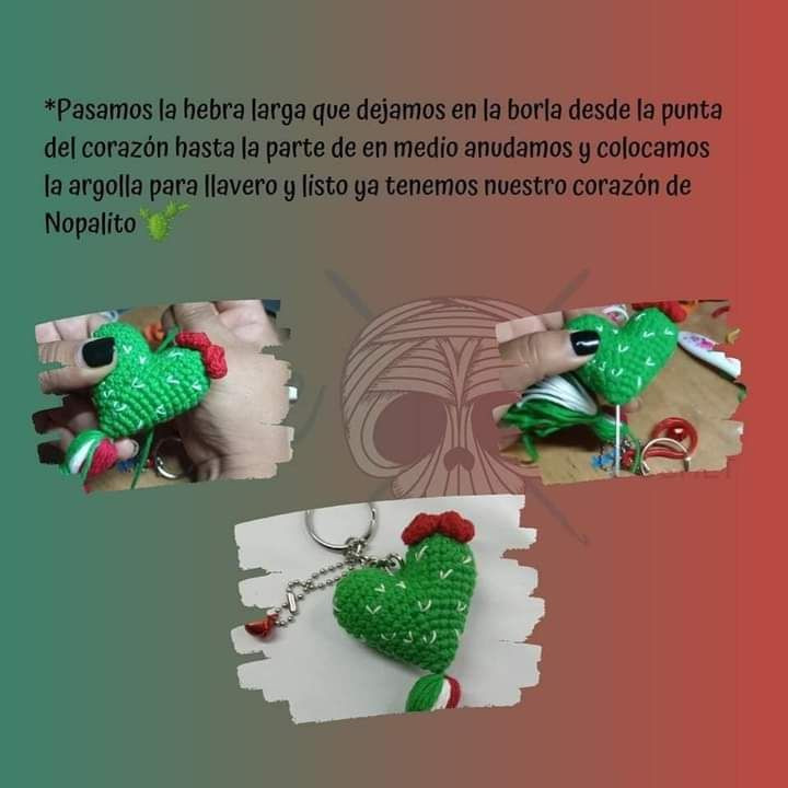 Corazón de Nopalito: Patrón de Amigurumi Gratis
