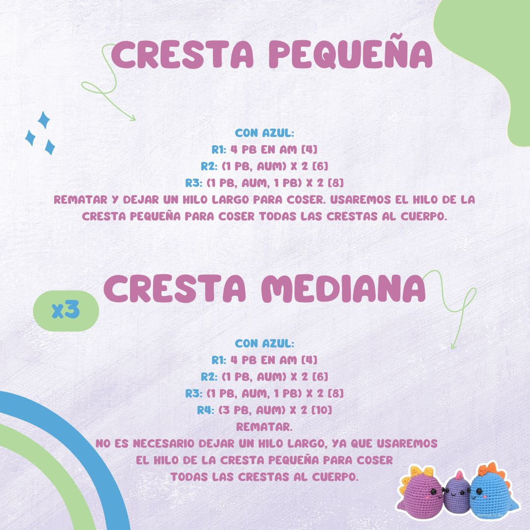 Crea adorables dinosaurios amigurumi con este patrón gratuito