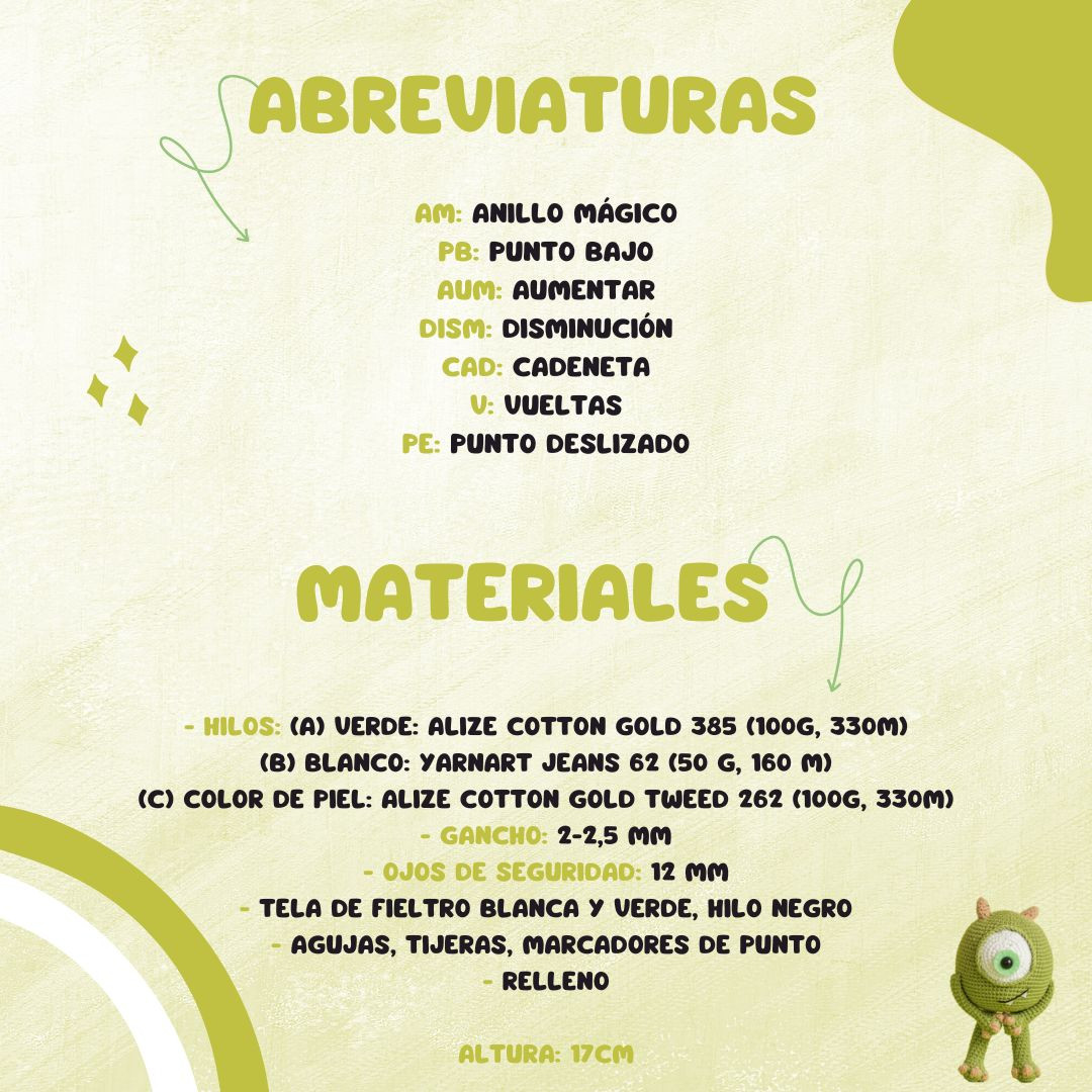 Crea tu propio Mike Wazowski Amigurumi con este patrón gratis