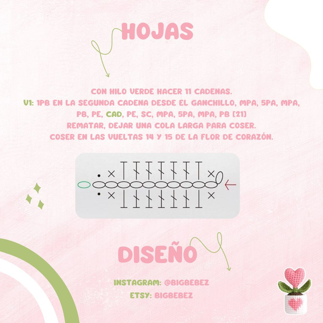 Crea una maceta con corazón a crochet: patrón gratuito