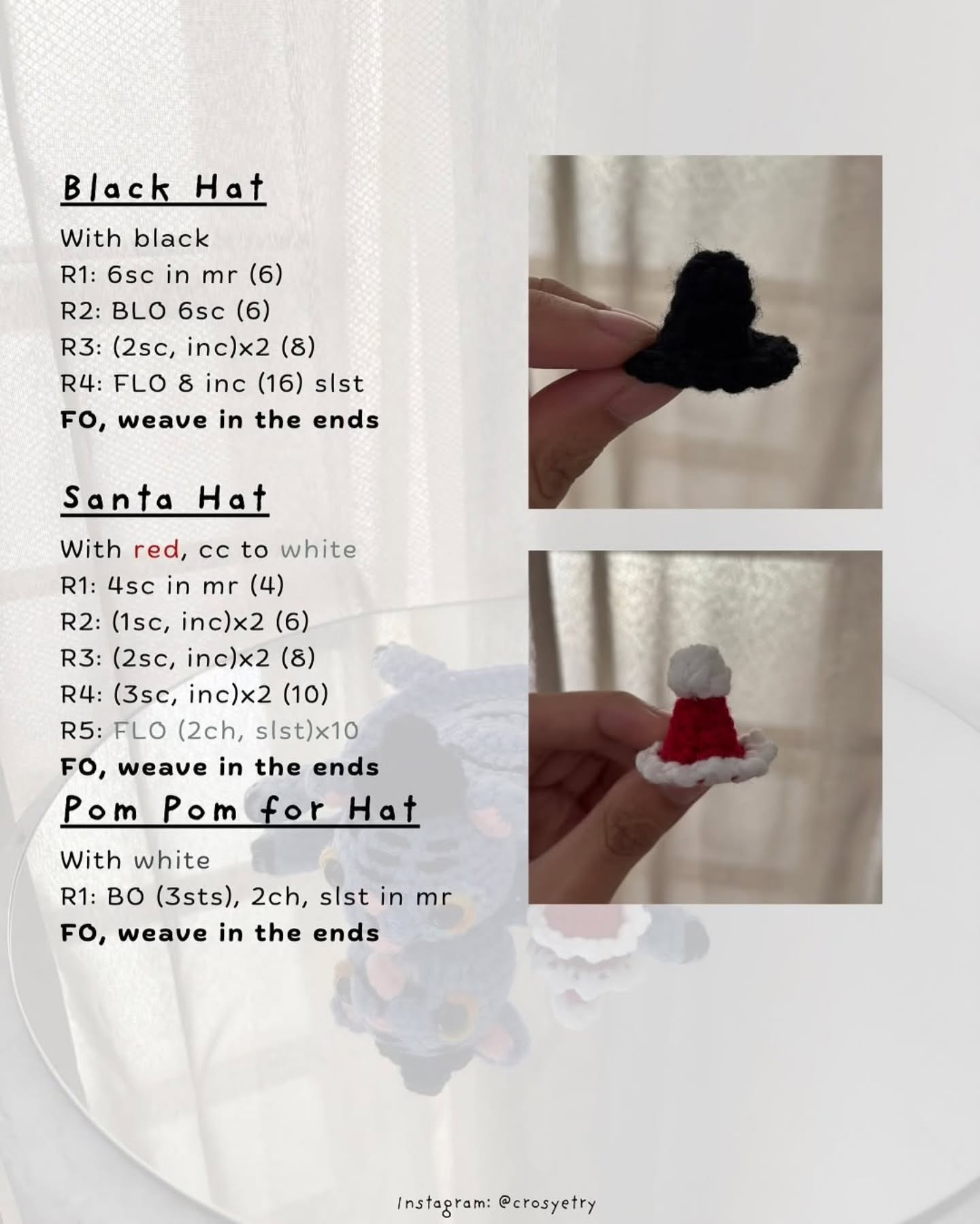 Create a Cute Blue Coaster with Bonus Santa Hat Pattern