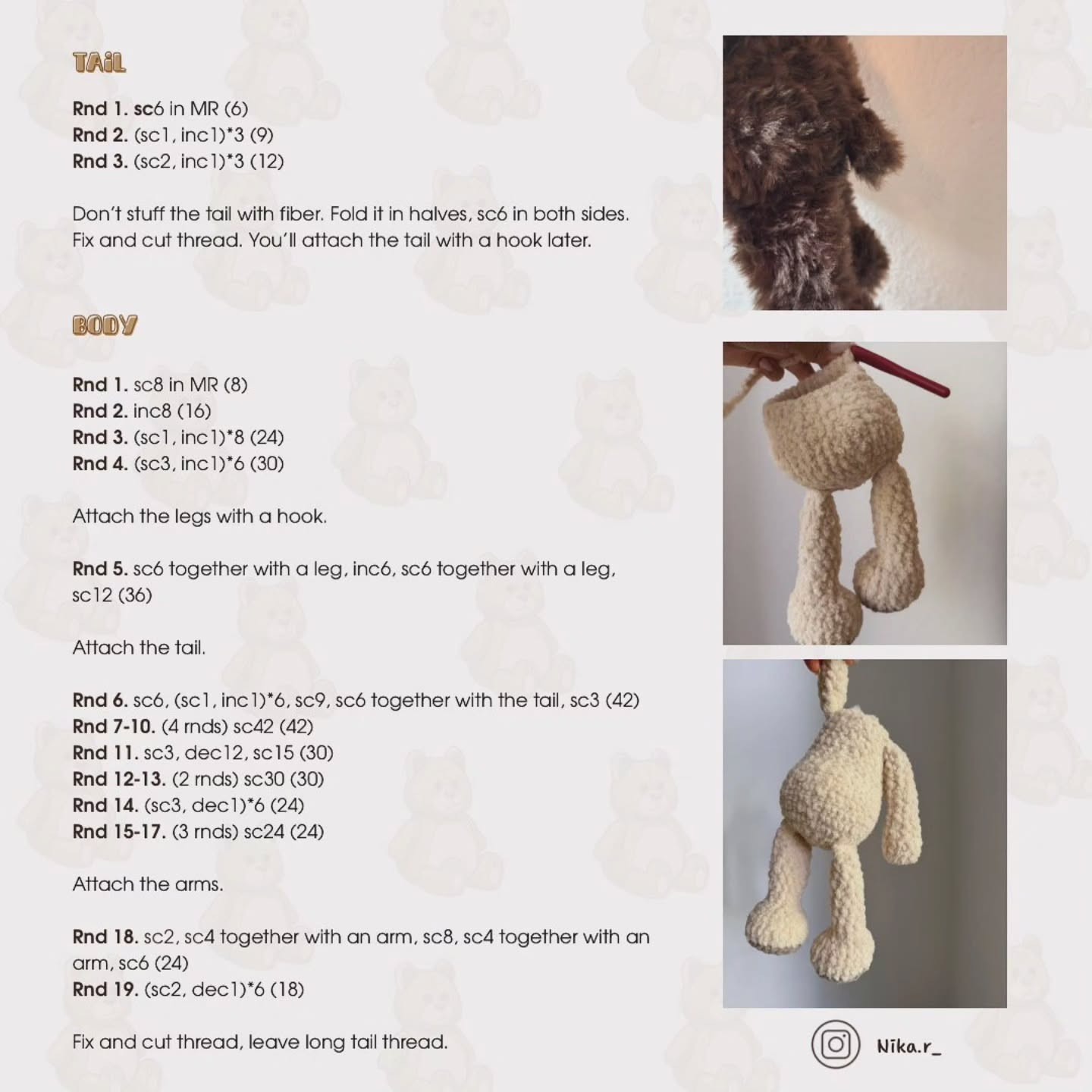 Create a Cute Teddy Bear with This Free Crochet Pattern