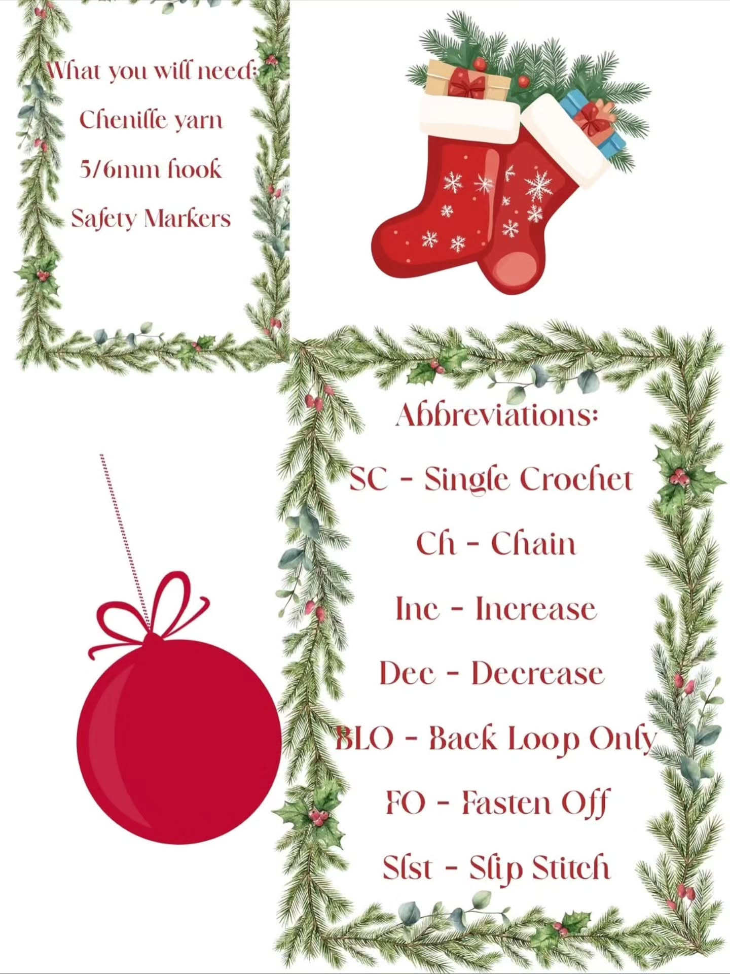 Create Festive Christmas Bootie Ornaments with This Crochet Pattern