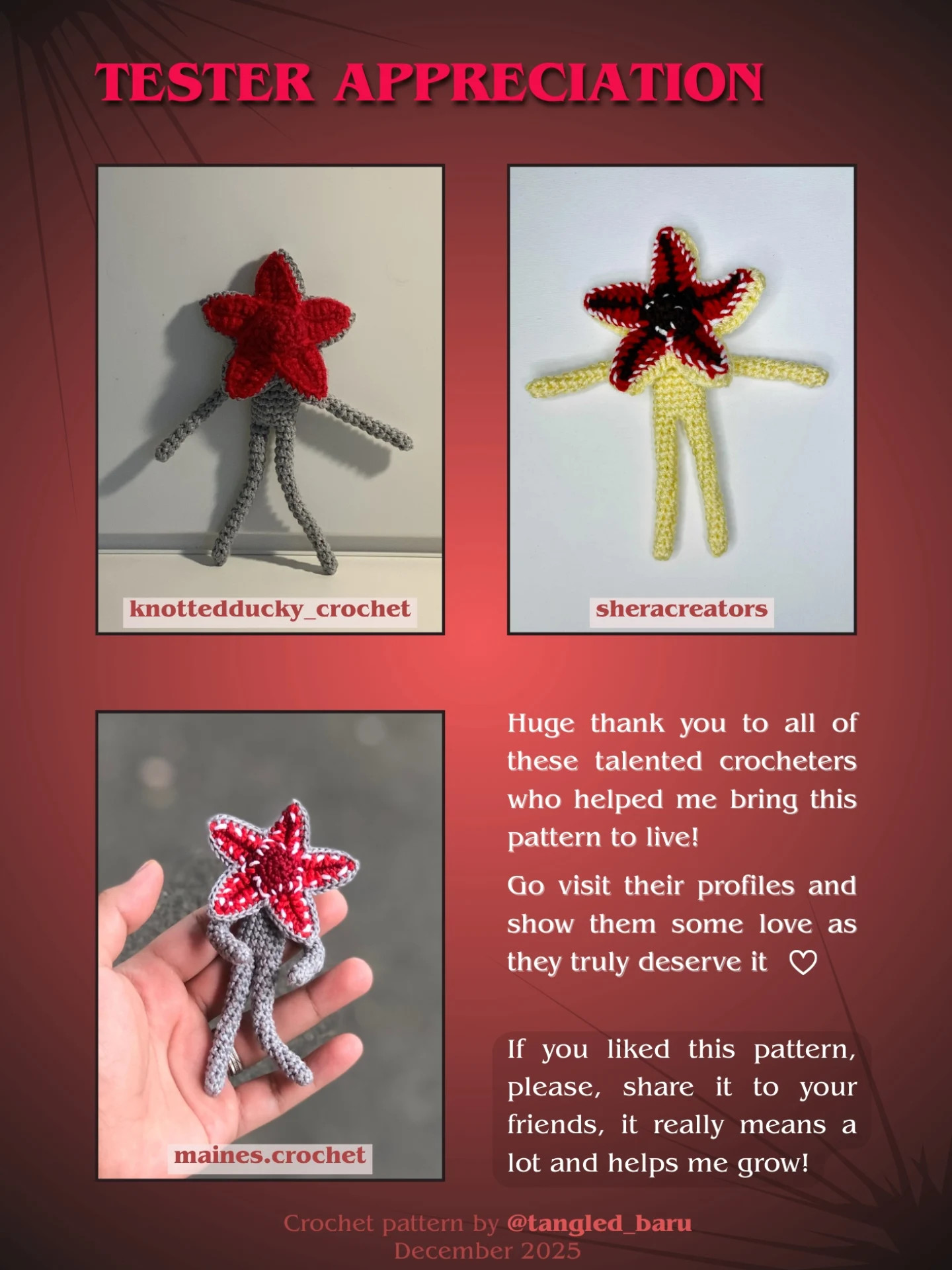 Create Your Own Demogorgon with Free Crochet Pattern