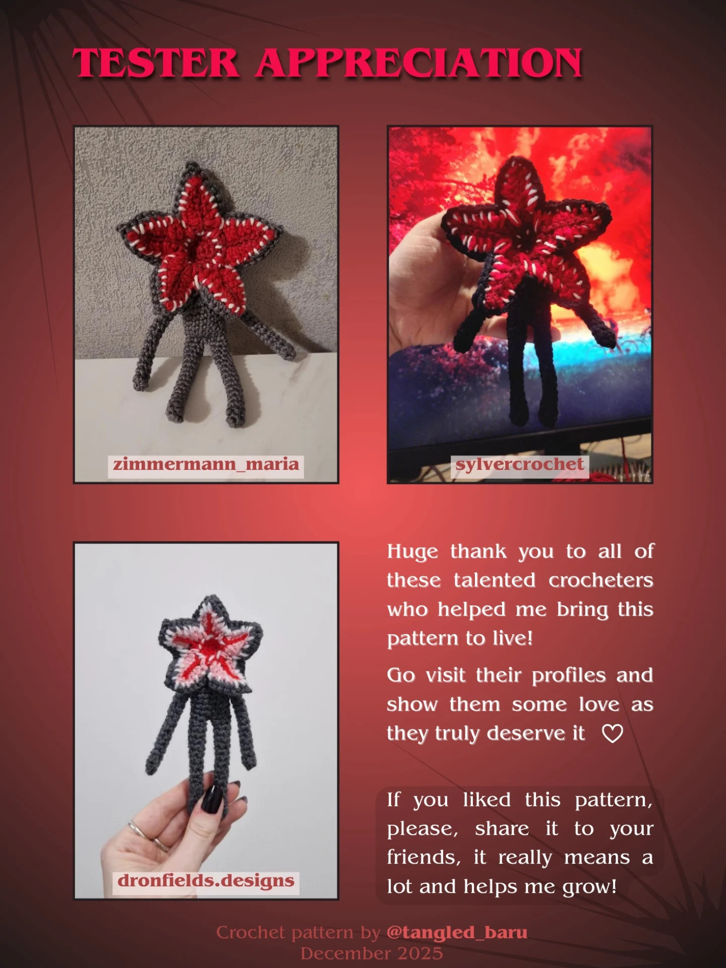 Create Your Own Demogorgon with Free Crochet Pattern