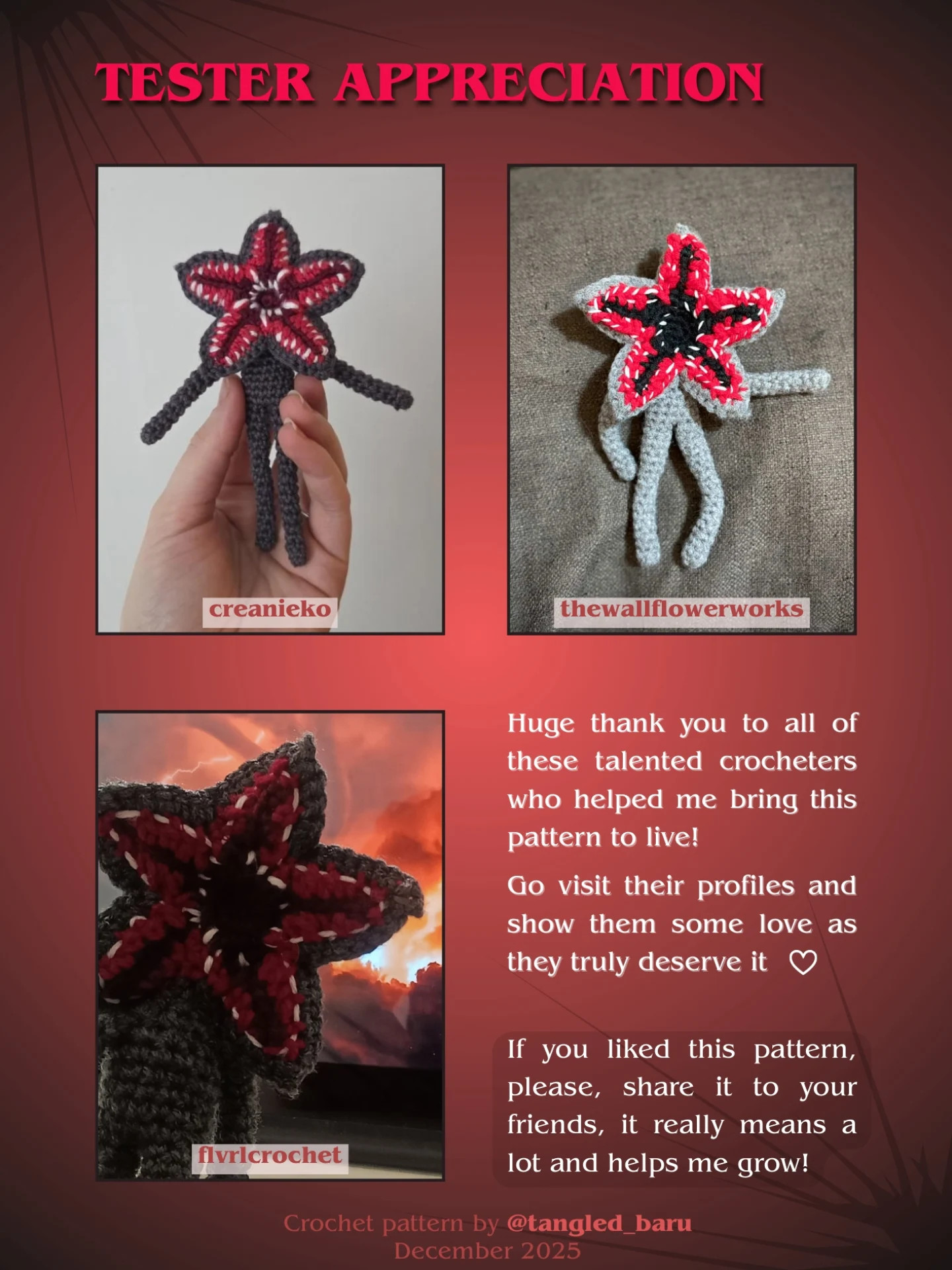 Create Your Own Demogorgon with Free Crochet Pattern