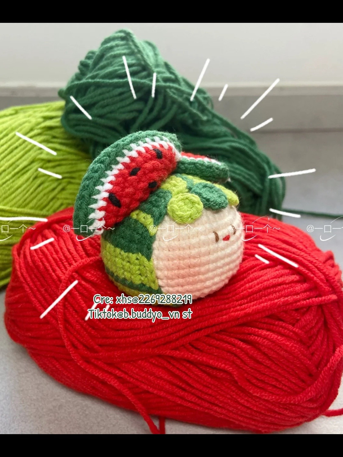 Crochet a Cute Watermelon Baby Amigurumi with Easy Steps