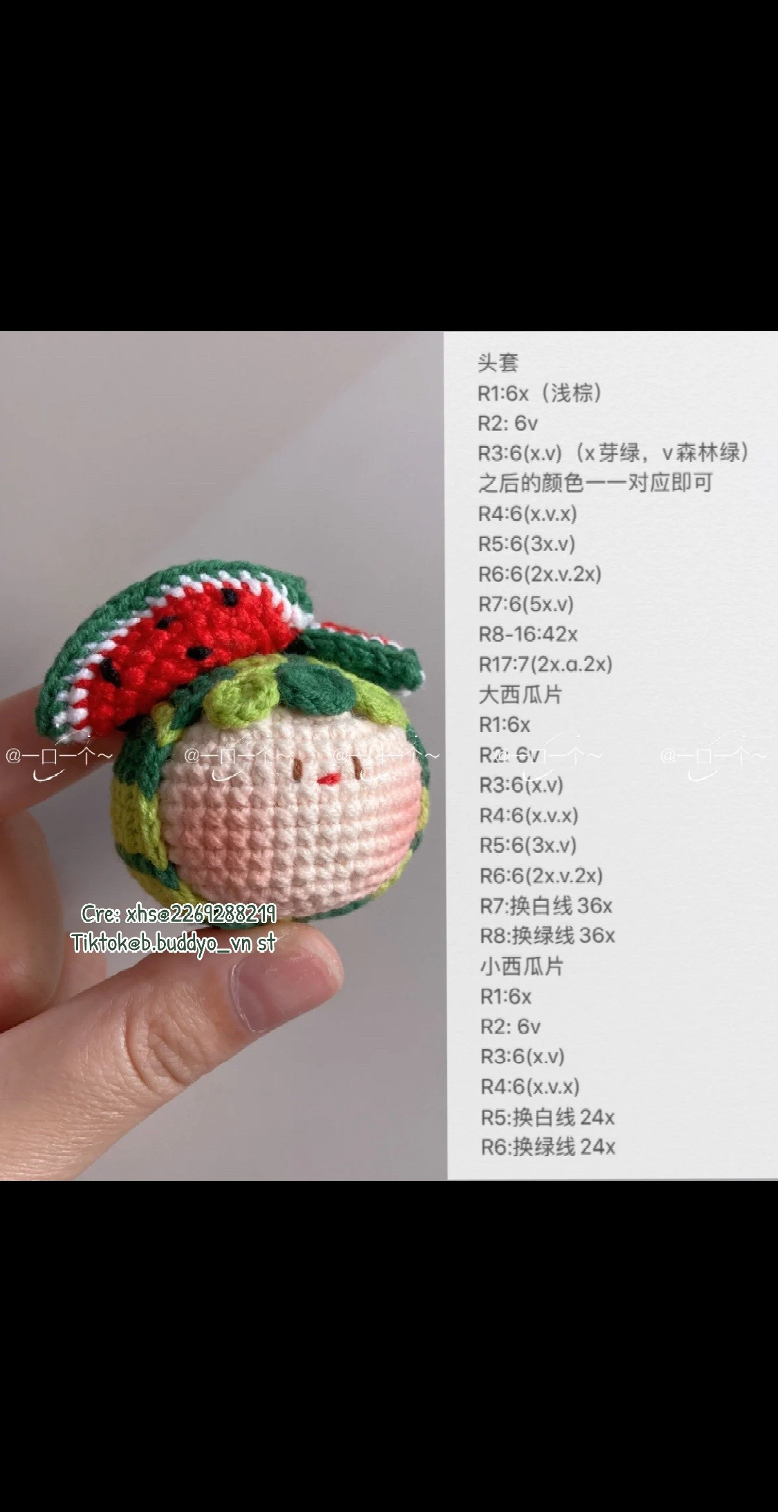 Crochet a Cute Watermelon Baby Amigurumi with Easy Steps