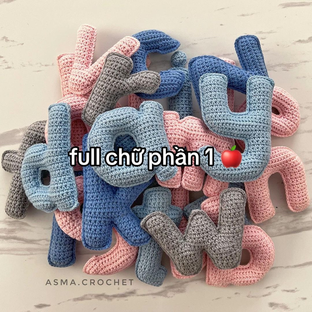 Crochet Alphabet Letters Pattern Part 1