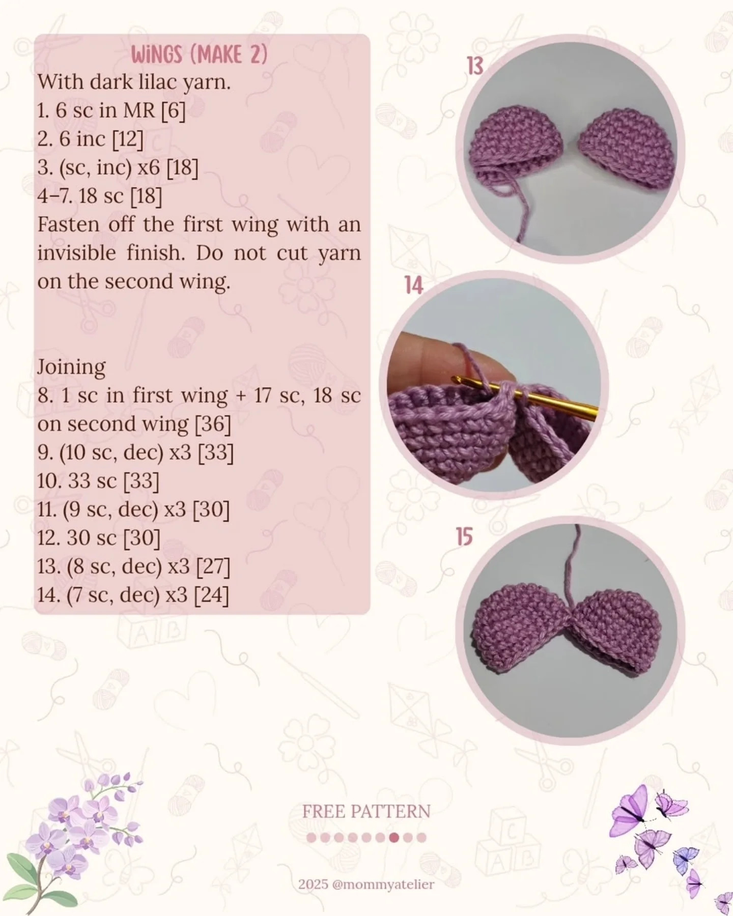 Crochet Amigurumi Butterfly Free Pattern for Beginners