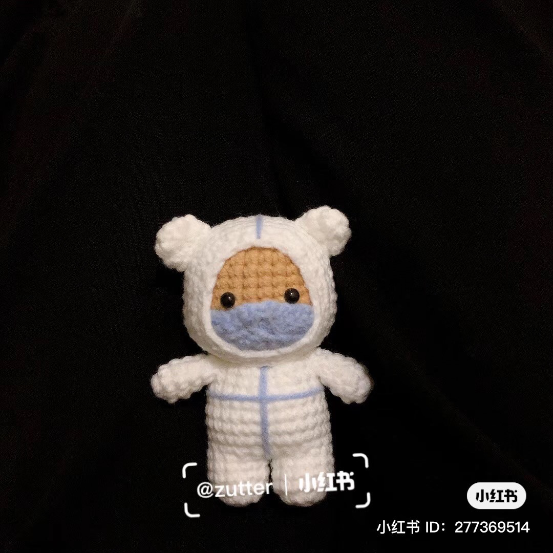 Crochet Amigurumi Doll in Protective Suit Pattern